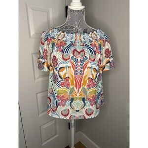 Flying Tomato Boho Flutter Sleeve Top Blouse Size Small S